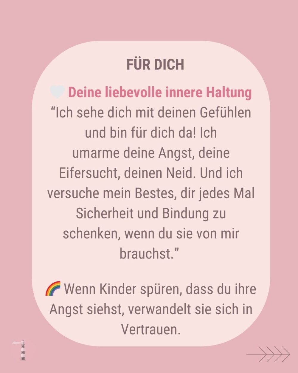 Infografik: Tipp liebevolle, innere Haltung