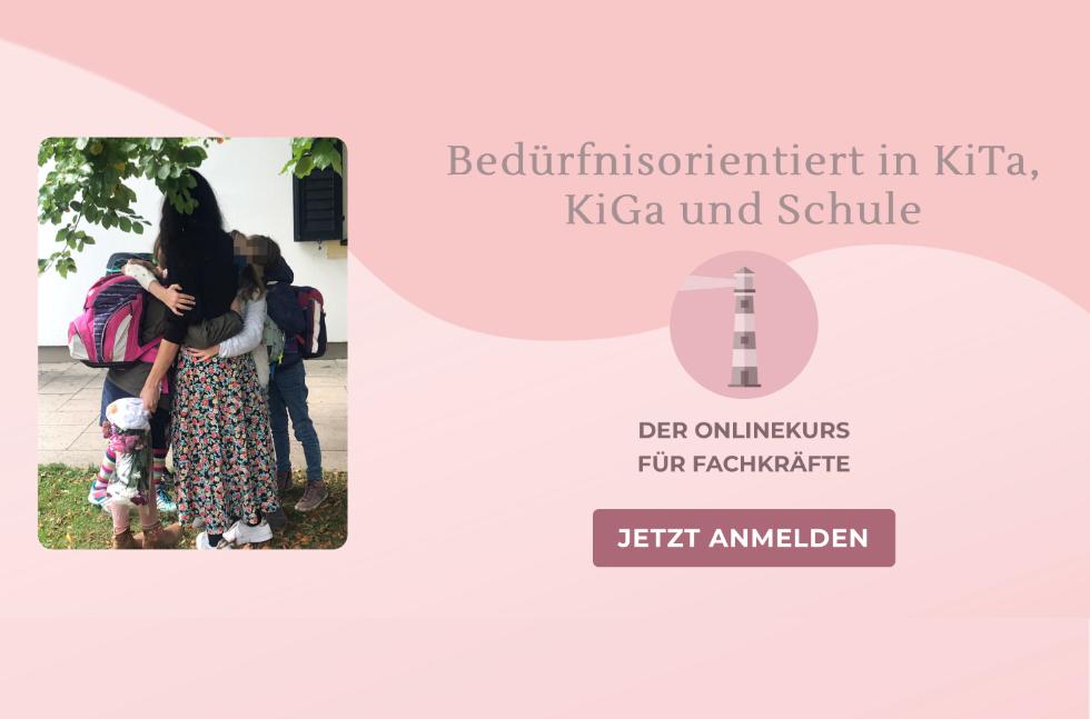 Screenshot Startbild Online-urs Bedürfnisorientreirt in Kita, KiGa, und Schule 