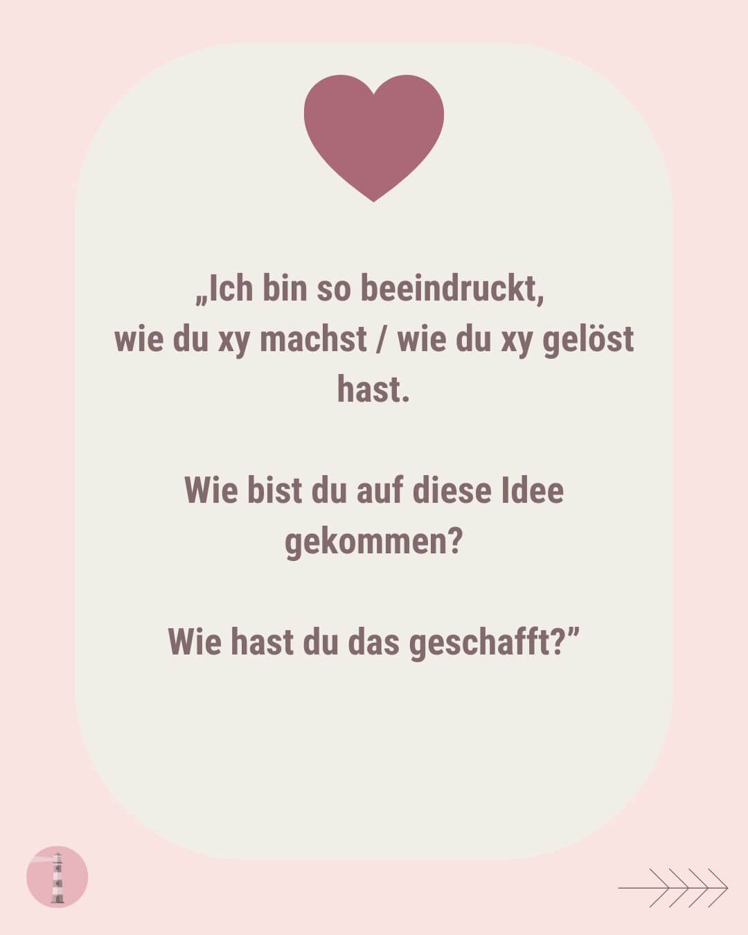 Texttafel Satz Selbstbewusstsein: Ich in so beeindruckt