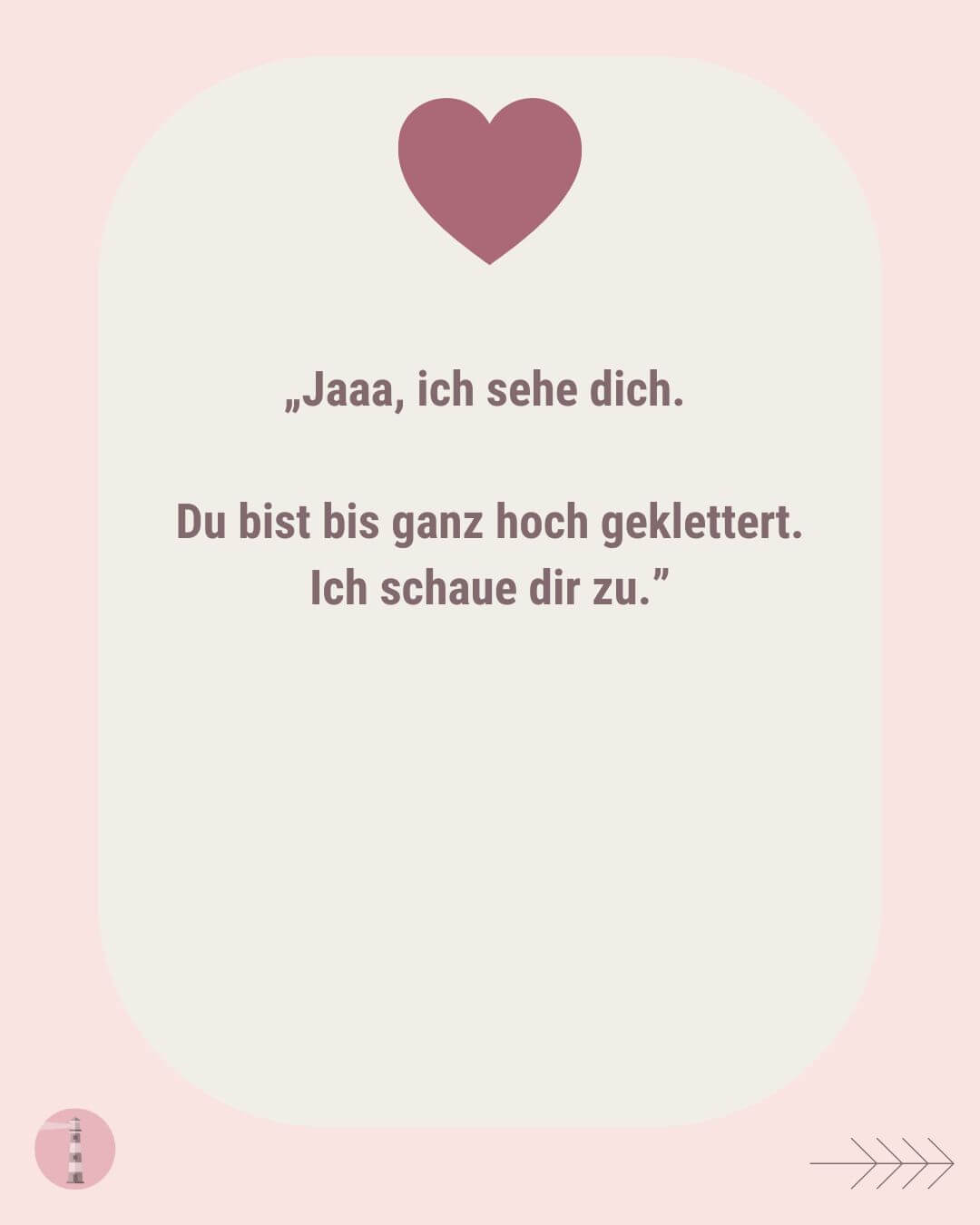 Texttafel mit Satz für Selbstbewusstsein: Jaaa, ich sehe dich